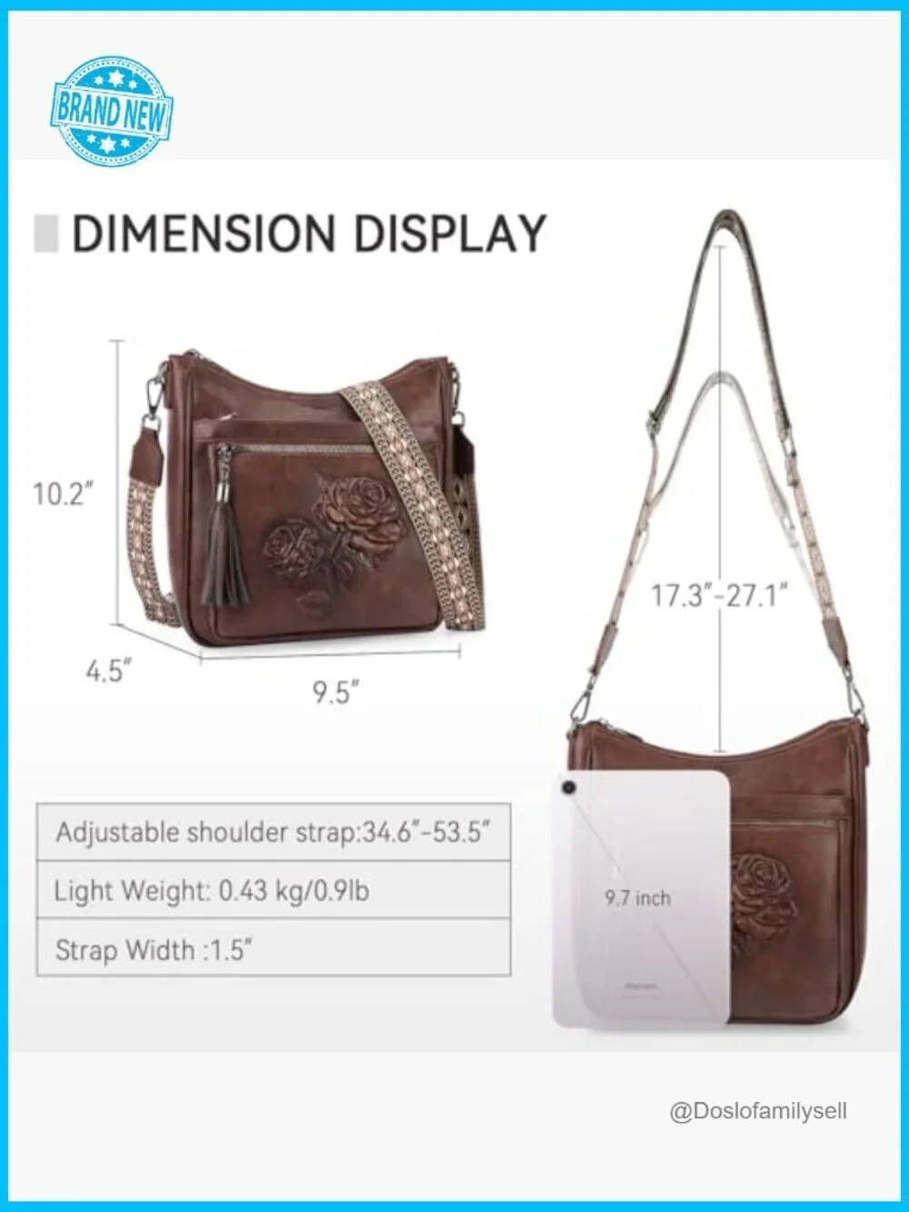 Trendy Vegan Leather Hobo Crossbody Purse Embossed Shoulder Handbag Lightweight